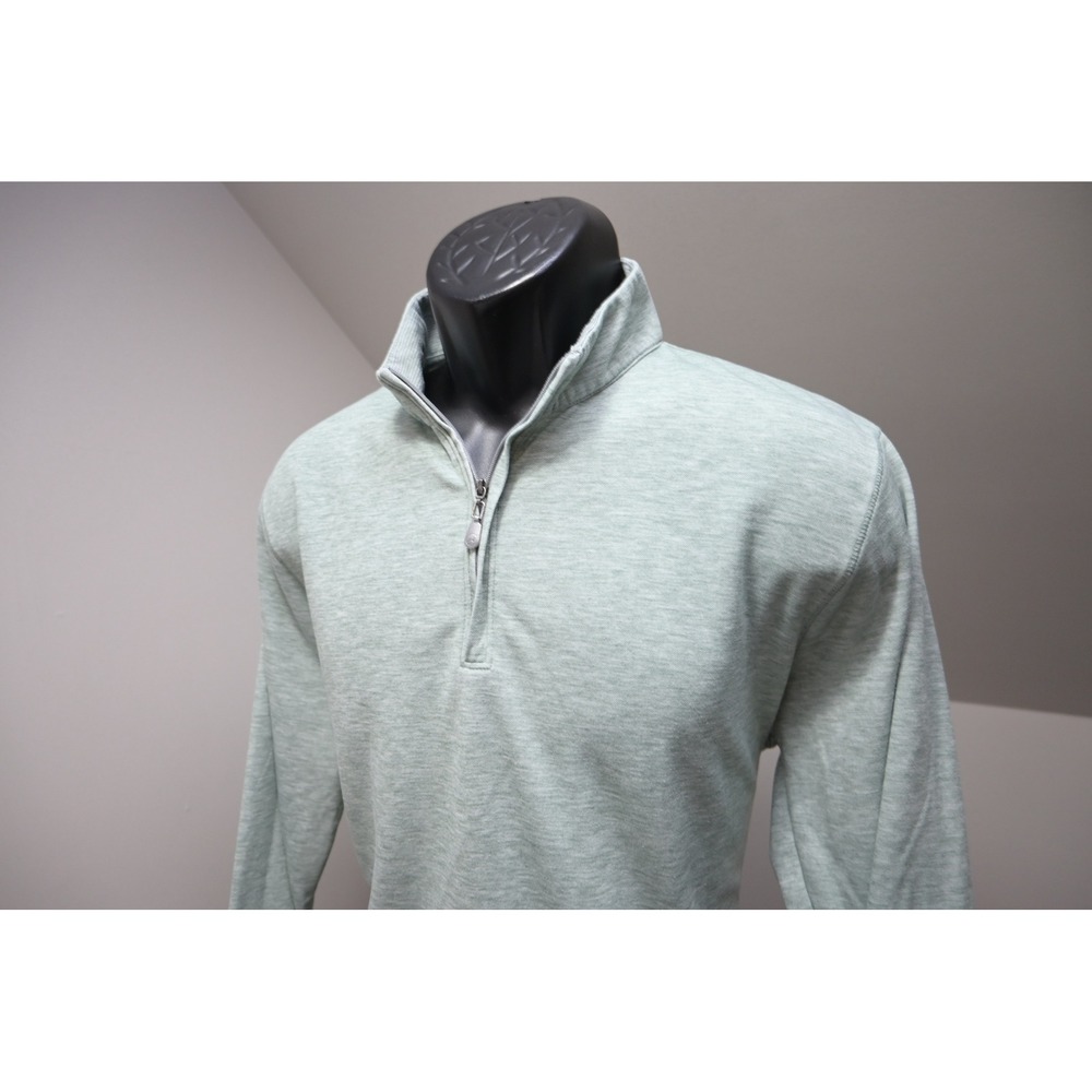 Johnnie-O Quarter Zip Golf Pullover Sweater Mens Large Green Performance EUC